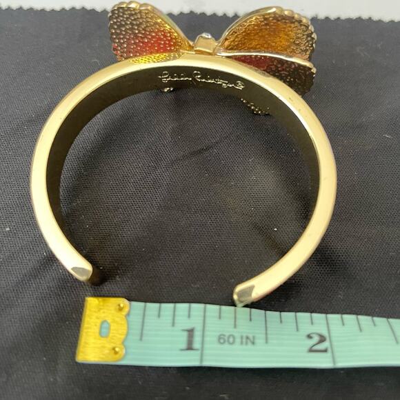 Lilly Pulitzer Pink Bow Enamel Rhinestone Accent Bangle - Picture 5 of 5